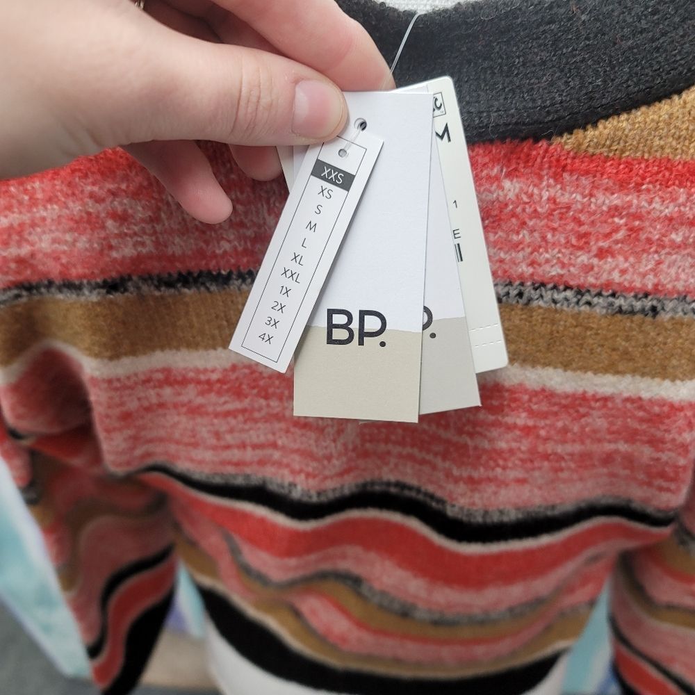 BP. Nordstrom black marl striped sweater NWT XXS - Picture 4 of 4